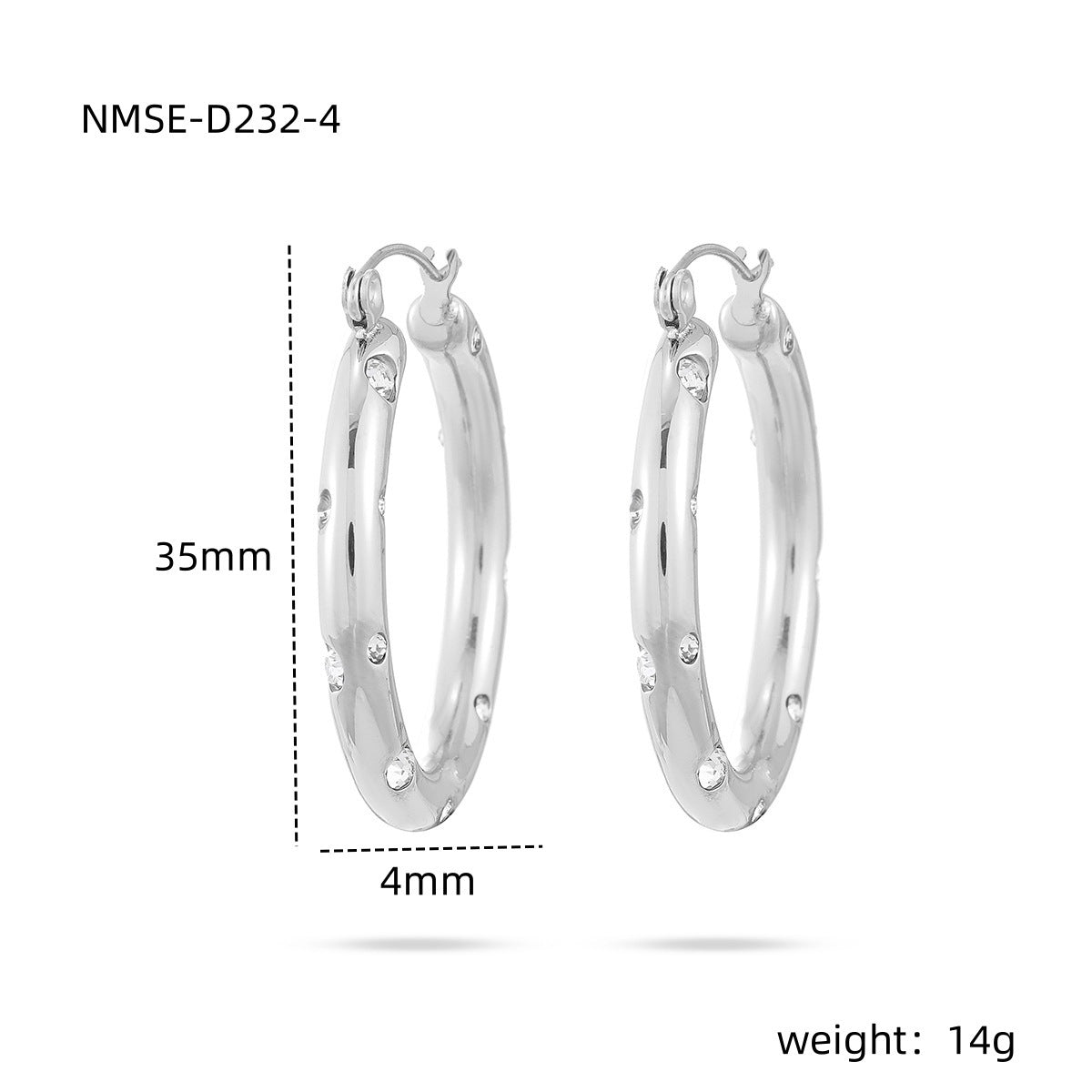 Pendientes geométricos de acero inoxidable de moda con baño de oro de 18 quilates y detalles de pedrería para mujer