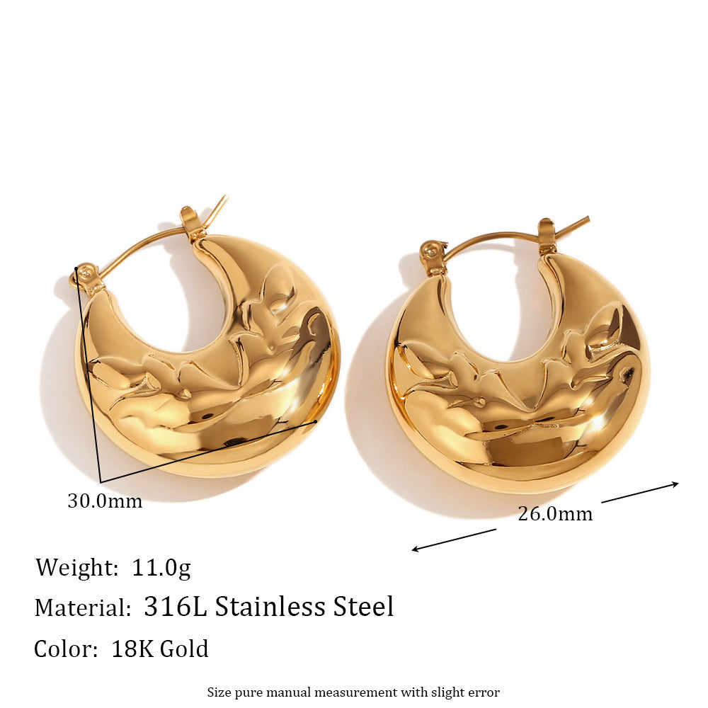 Pendientes de acero inoxidable con forma de margarita vintage, chapados en oro de 18 quilates y con detalles de perlas para mujer
