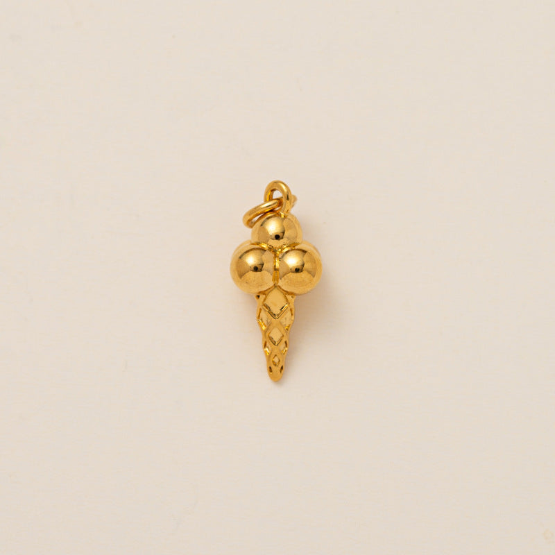 Vintage 18K Gold Plated Stainless Steel Pendant Charm Bar for Women