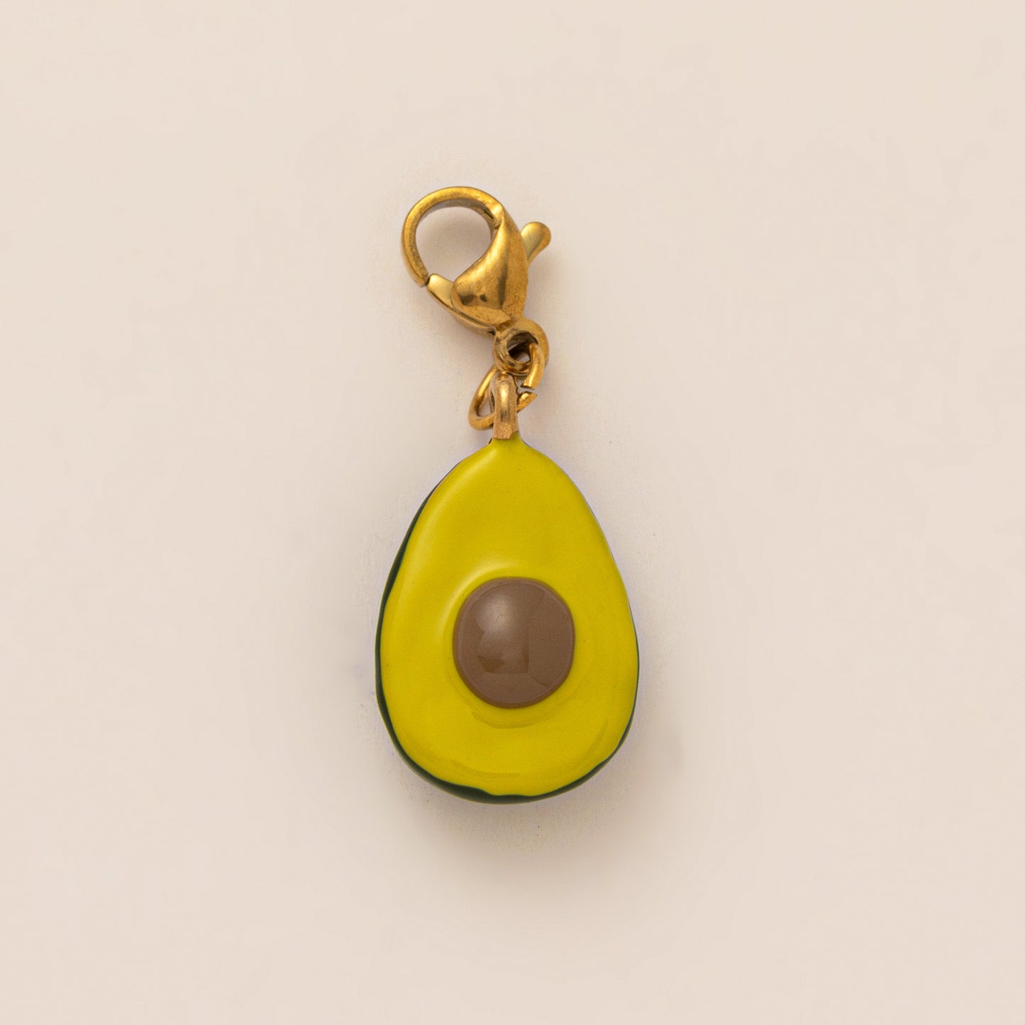 Vintage PVD 18K Gold Plated Stainless Steel Fruit Charm Bar for Women