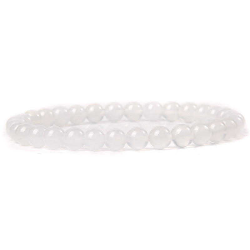 Elegant Casual Geometric Natural Agate Beaded Bracelet Unisex 6mm