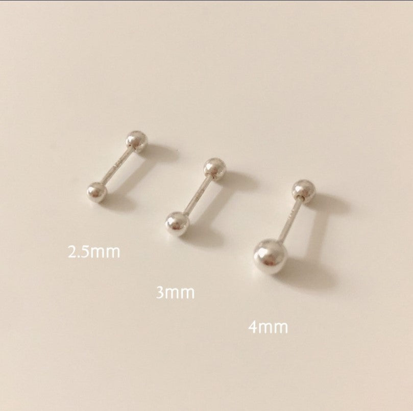 Minimalist Sweet 925 Sterling Silver Round Star Polka Dot Earrings