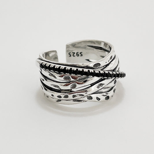 Vintage 925 Sterling Silver Heart Ring for Women