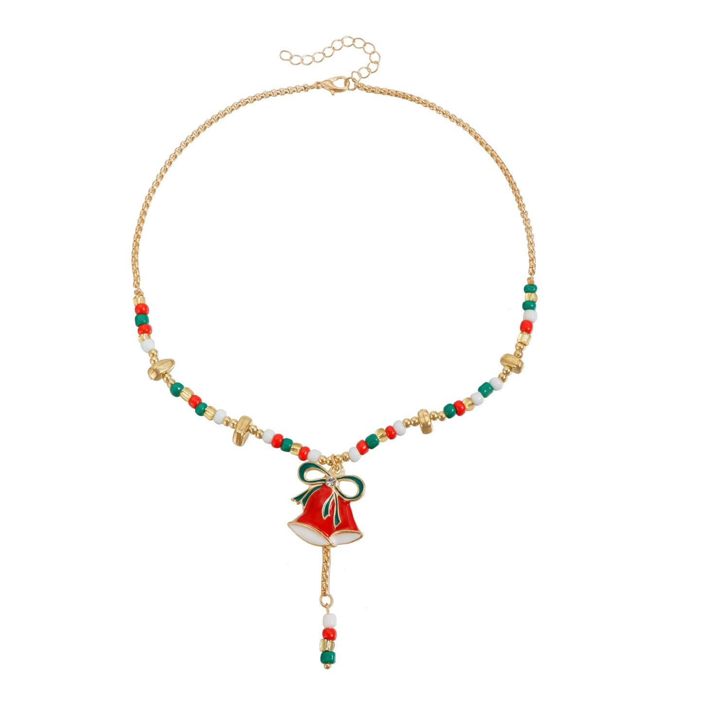 Fashion Choker Necklace with Butterfly and Christmas Hat Pendant in Geometric Shape, Alloy Plated, Festive Holiday Party Jewelry for Women