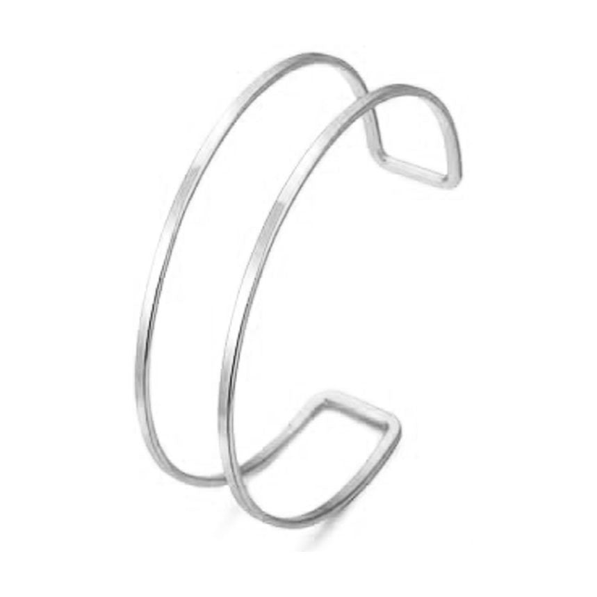 Minimalist Elegant Geometric Plated Iron Adjustable Open Arm Cuff Bracelet