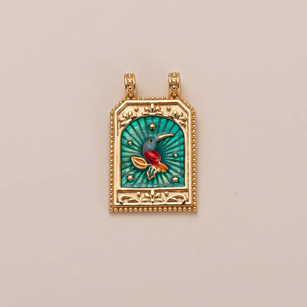 Minimalist Luxury 18K Gold Plated Brass Animal Pendant with Cubic Zirconia Charm Bar for Unisex