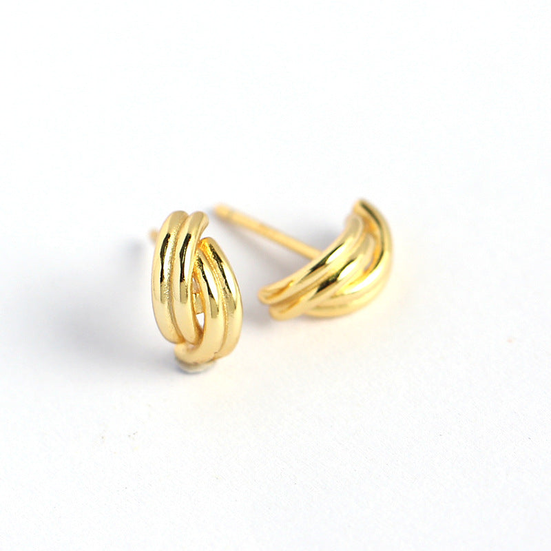 Minimalist 925 Sterling Silver Geometric Plated Earrings