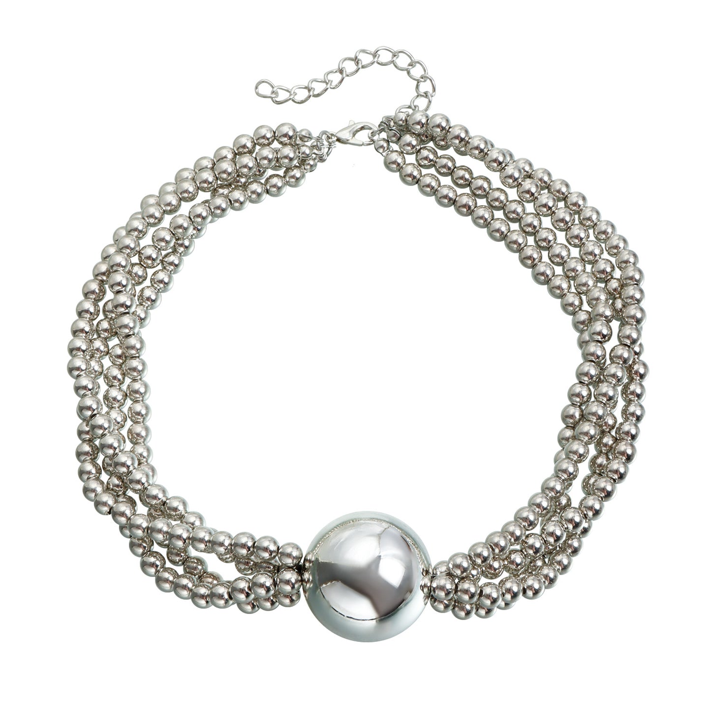 Minimalist Geometric Alloy Pendant Necklace with Plated Finish Multi-Layer Clavicle Chain for Women