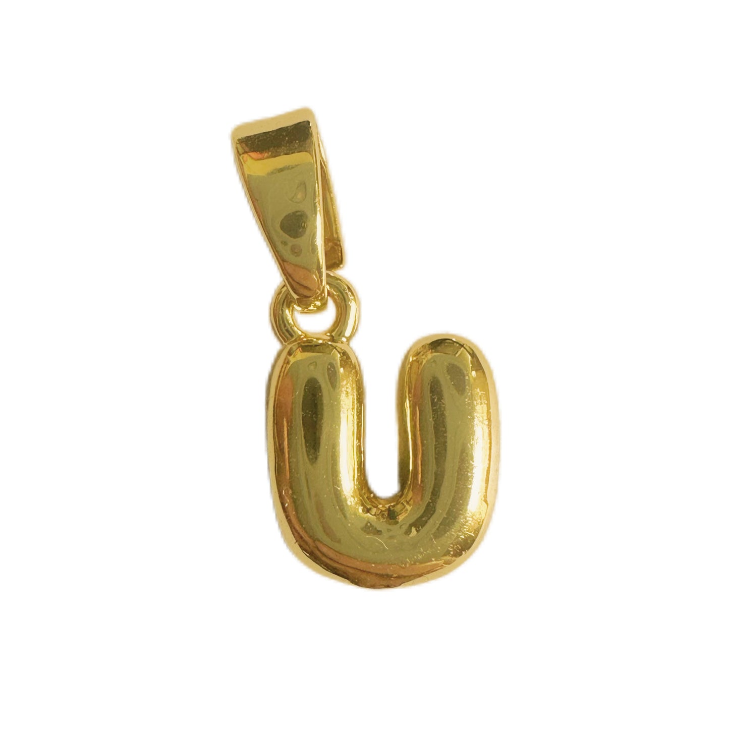 18K Gold Plated Letter Pendant Brass