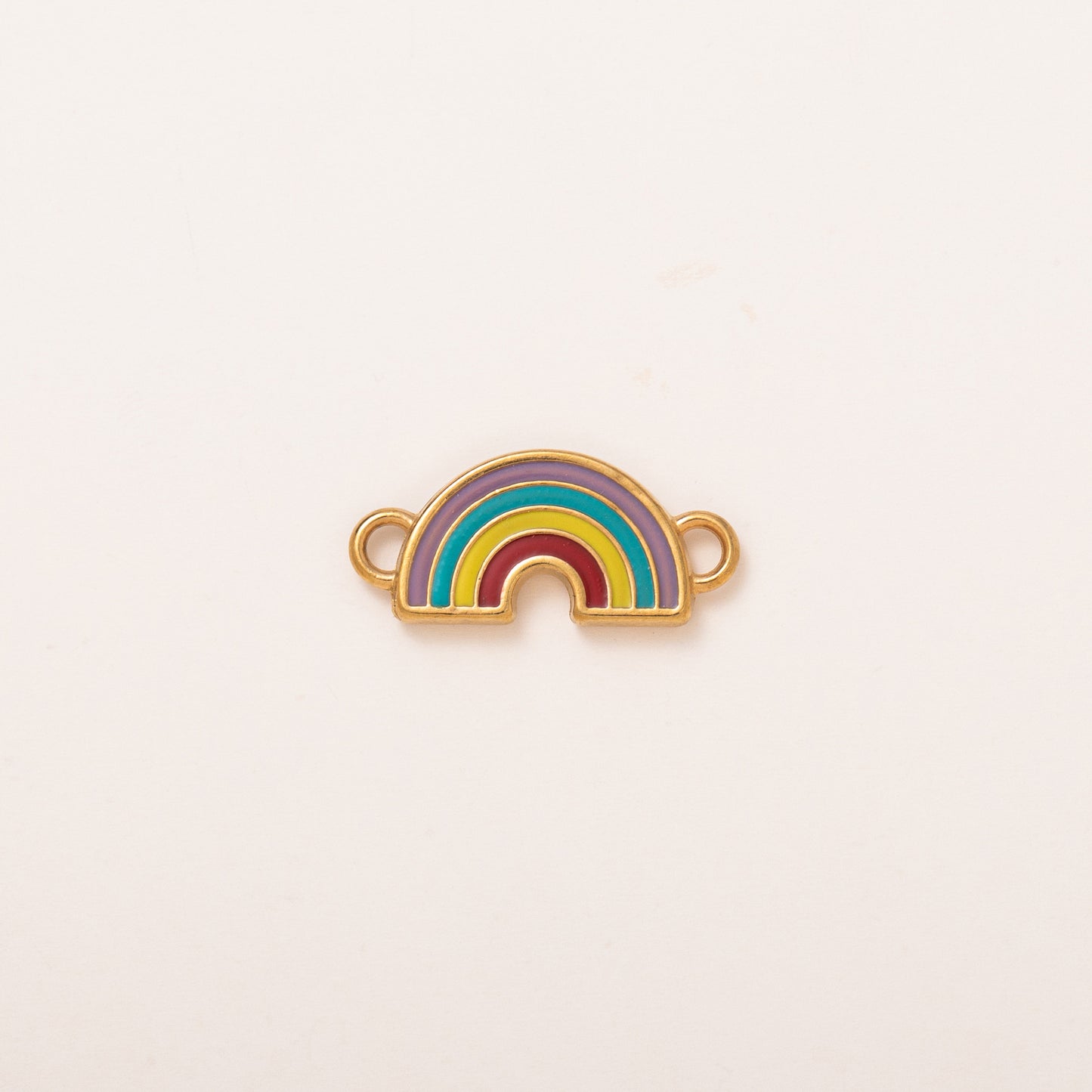 Ciondolo a cuore geometrico in acciaio inossidabile placcato oro 18 carati PVD vintage