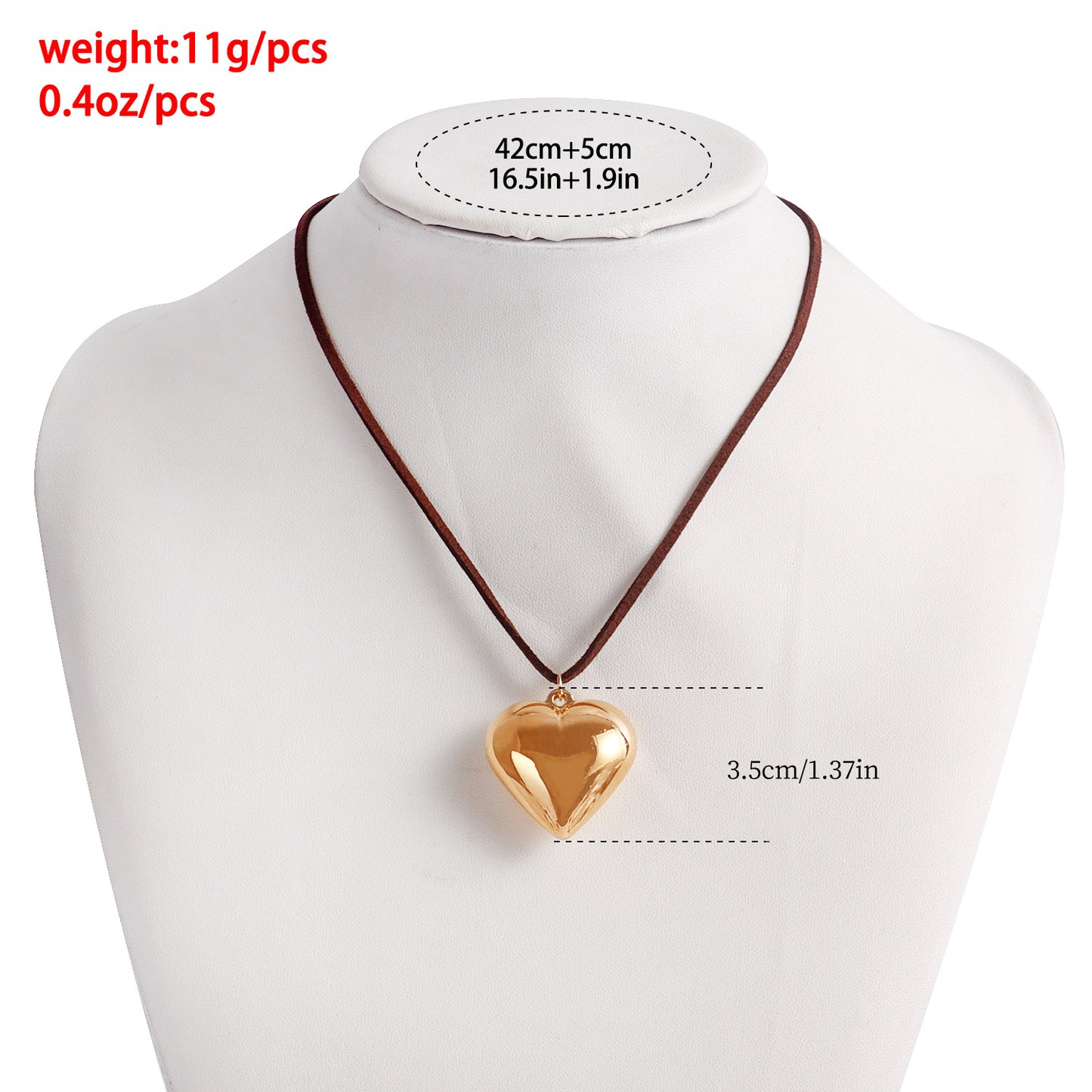 Punk Vintage Heart-Shaped Alloy Choker Necklace with Electroplated Finish for Women