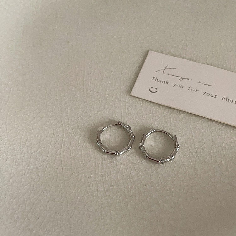 Orecchini a Cerchio Minimalisti Geometrici da Donna in Rame Placcato Oro, Orecchini Semplici a Perno Rotondi
