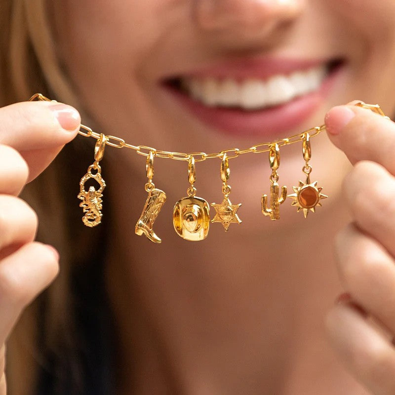 Casual Geometric Stainless Steel PVD Gold Plated DIY Charm Bar