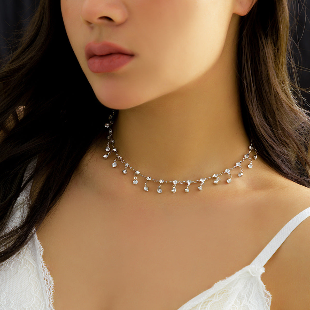 Ethnic Rhinestone Tassel Metal Body Chain for Women Casual Waist Chain