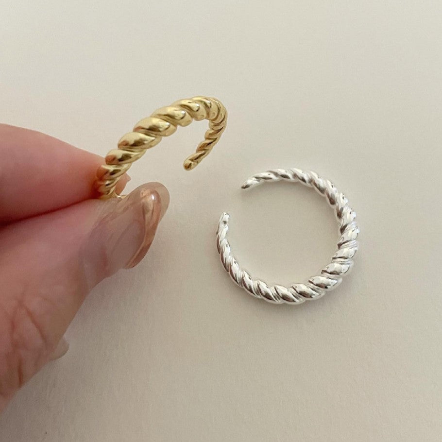 Anello con nodo da donna in argento sterling 925 vintage e minimalista