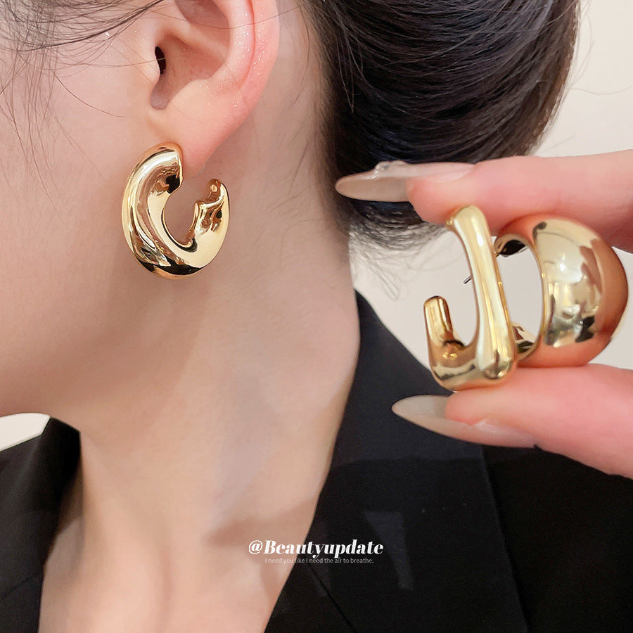 Pendientes de botón redondos geométricos minimalistas para mujer con postes de acero inoxidable galvanizado y cuerpos de acetato de resina
