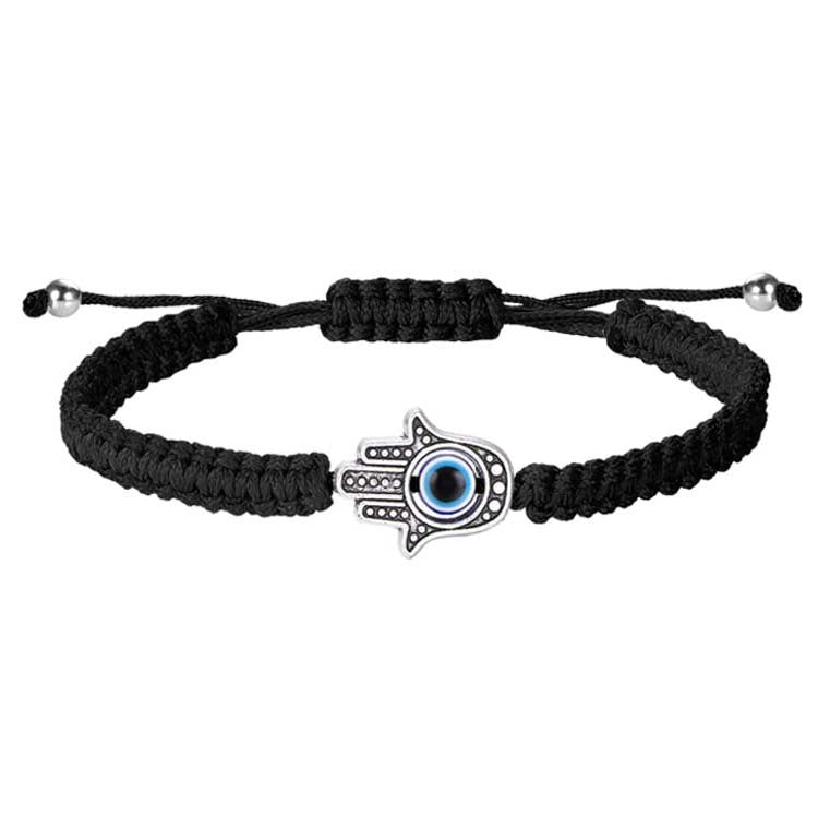 Vintage Bohemian Geometric Evil Eye Woven Rope Bracelet Unisex Adjustable Handmade Bangle