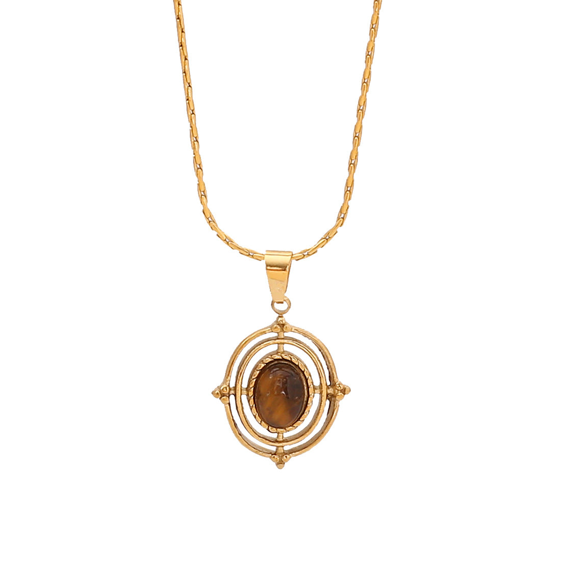 Minimalist Geometric Hexagon Stainless Steel Pendant Necklace with Plated Finish for Women