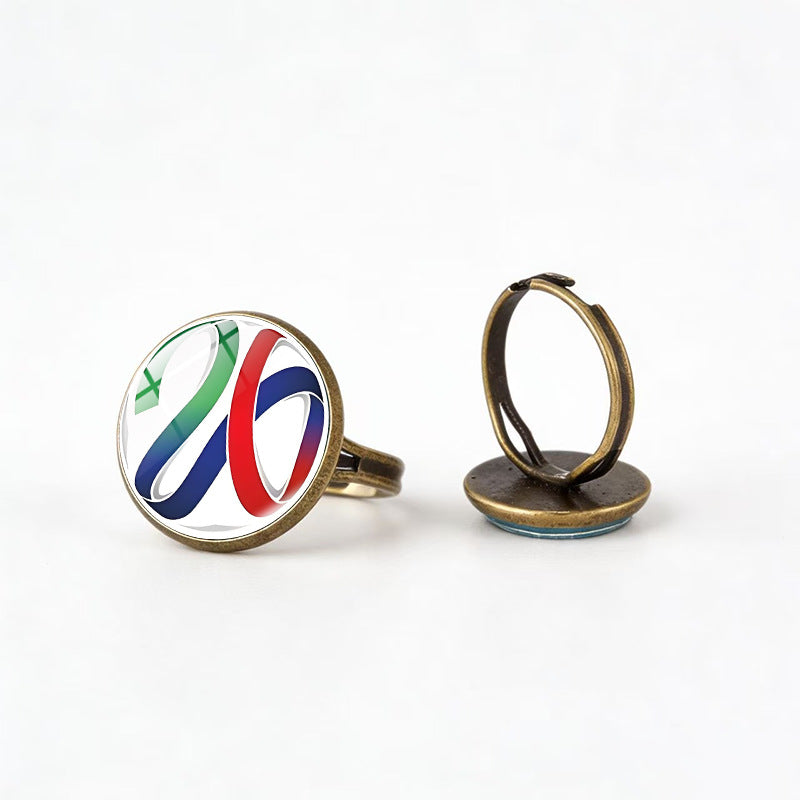 Sporty Geometric Alloy Plated Ring Unisex Fashion Jewelry