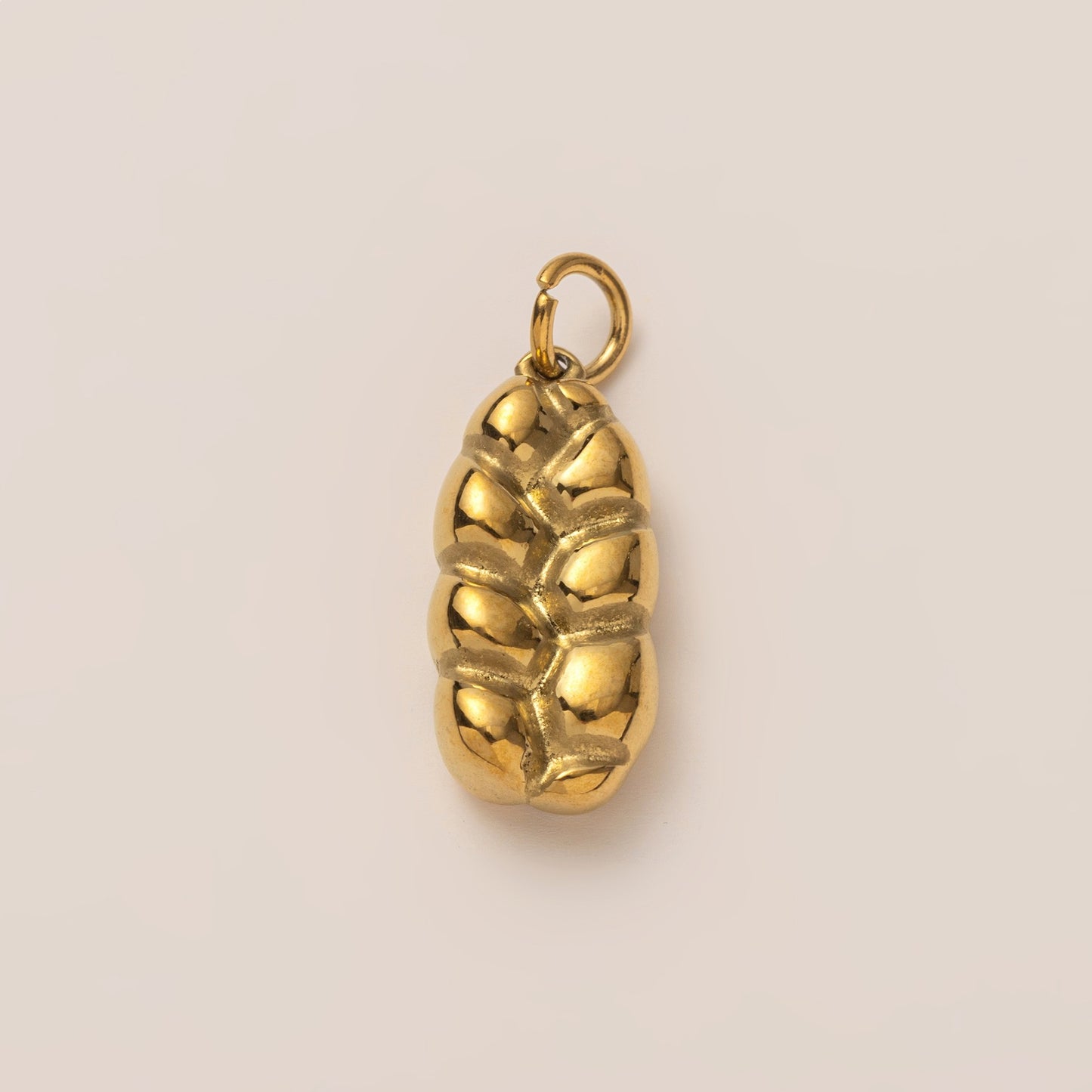 Llavero Colgante de Bolso con Charm DIY con Patrón Geométrico de Corazón y Fruta, Chapado en Oro de 18K, Estilo Minimalista