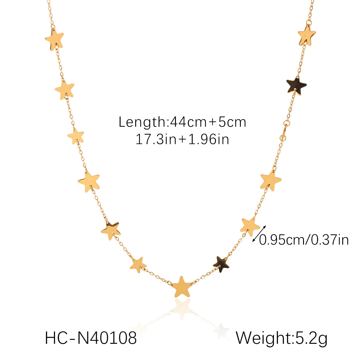 Minimalist Star-Shaped Stainless Steel Necklace with Plated Finish for Women Locket Chain