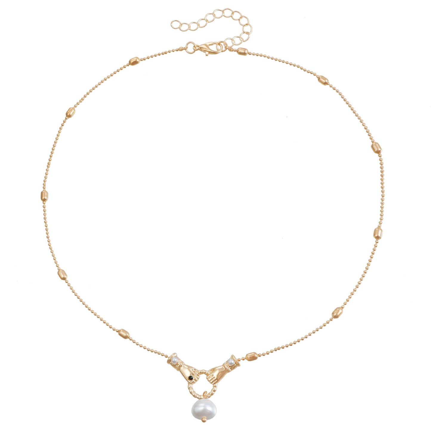Minimalist Heart-Shaped Alloy Pendant Necklace with Gold Plating for Women, Delicate Clavicle Chain