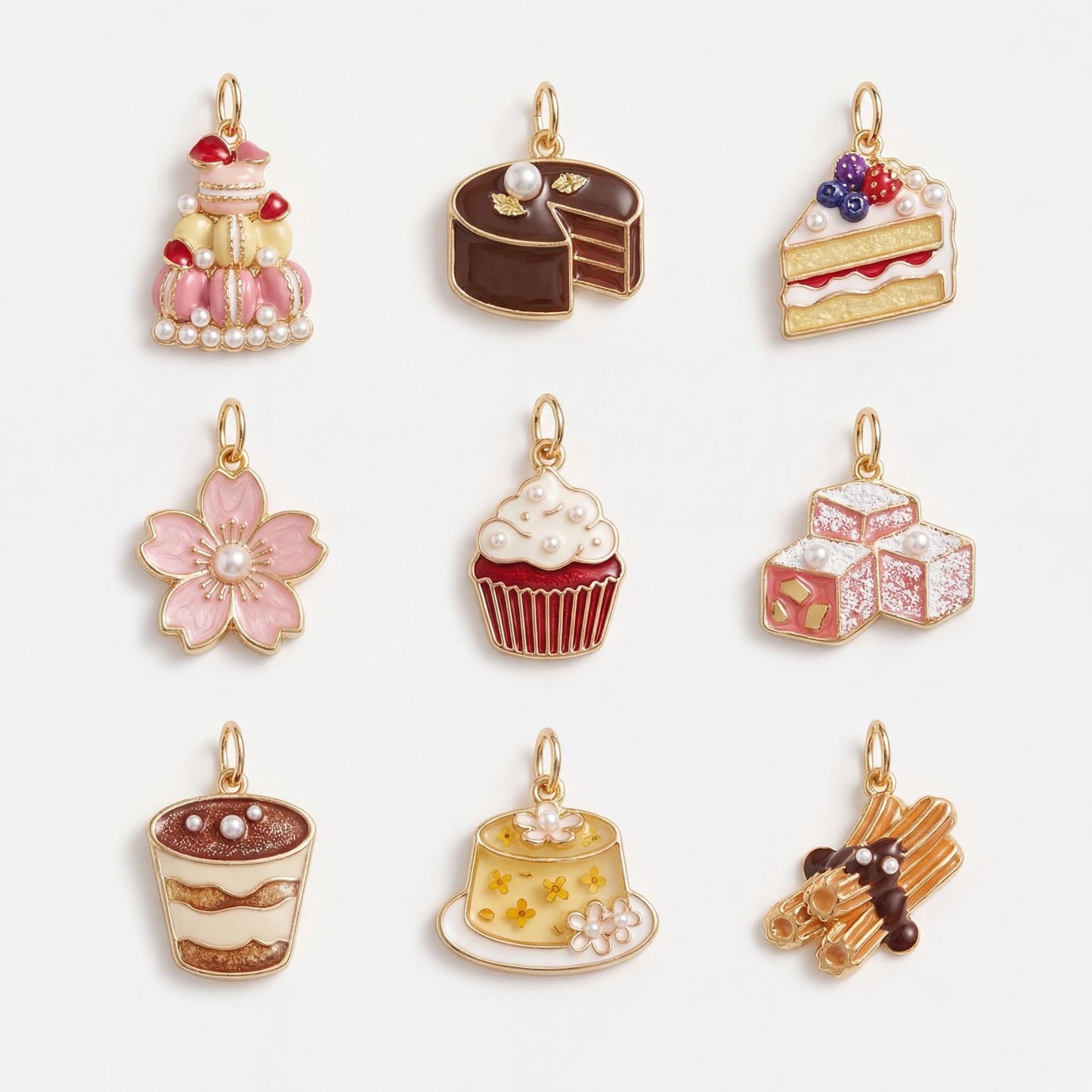 Sweet Plated Brass Food Series Charm Bar