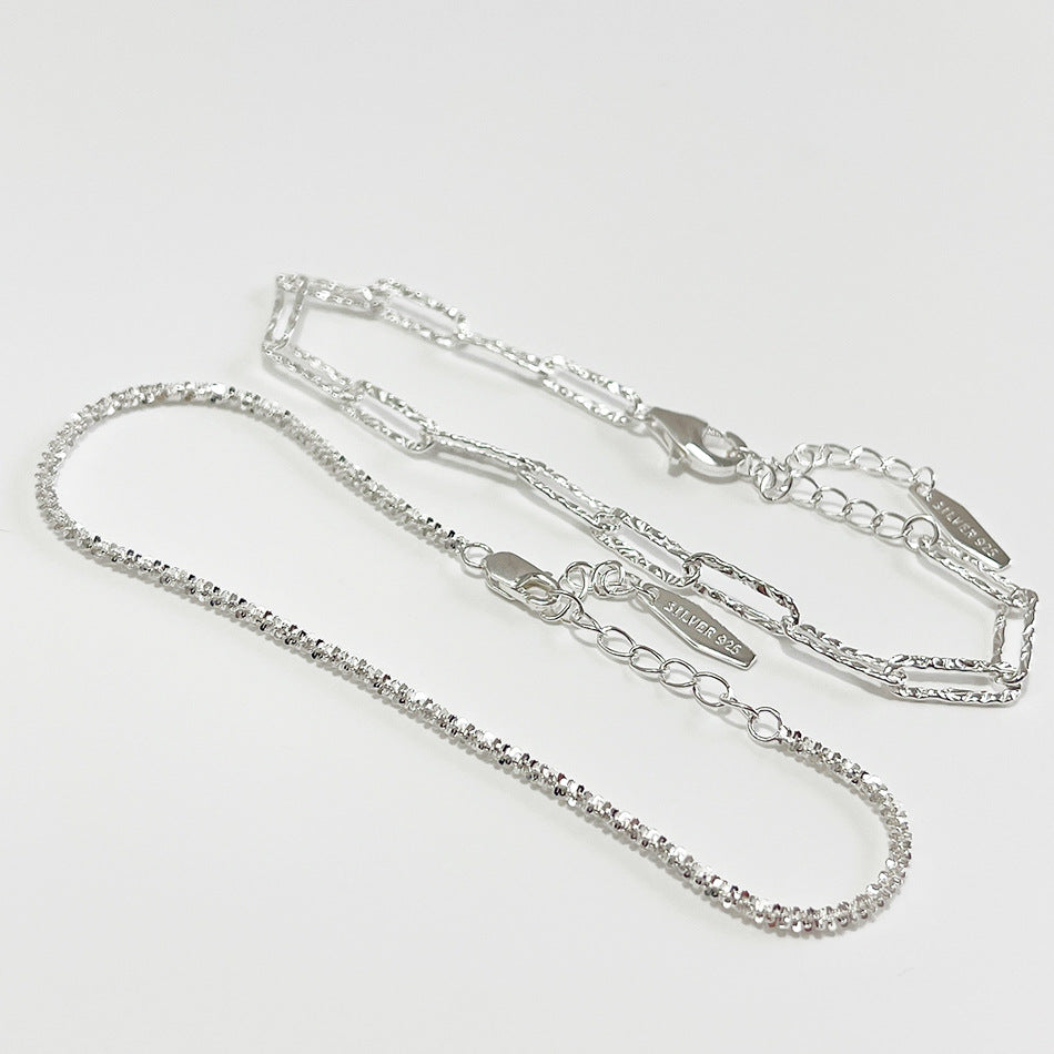 Rustic Floral Style S925 Sterling Silver Cauliflower-Link Bracelet with Plated Finish