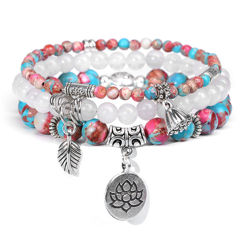 Bohemian Sweet Floral Agate Bracelet Unisex