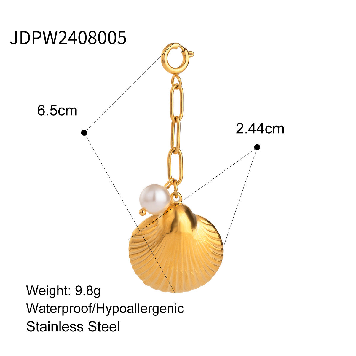 Connettore a Barra Charm Geometrico Placcato in Acciaio Inox