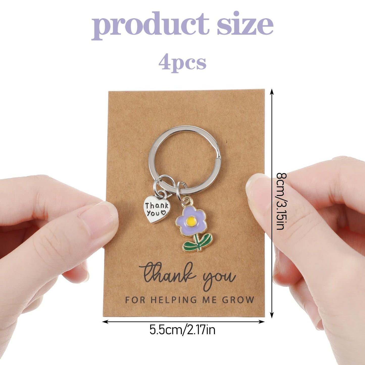 Cartoon Heart Floral Zinc Alloy Keychain