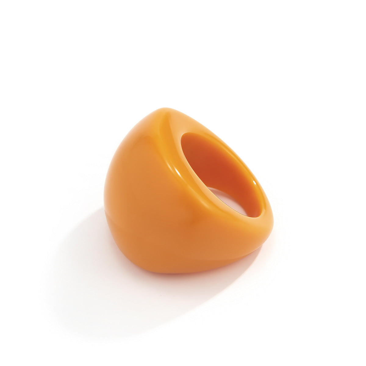Anillo geométrico rústico vintage floral para mujer en colores pastel macarrón con acabado artesanal