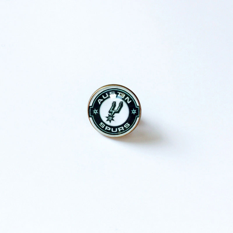Pin de solapa metálico de equipos de baloncesto retro de la NBA - Insignia con gema vintage - Broche de Kobe Curry - Regalo para fans - Unisex