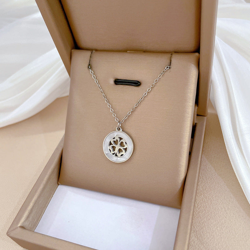 Collana in acciaio al titanio geometrica minimalista per unisex con catena irregolare
