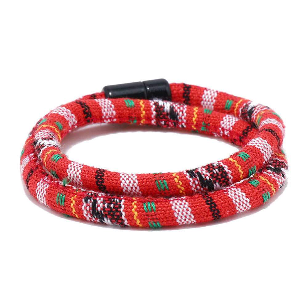 Vintage Minimalist Geometric Round Alloy Bracelet Unisex