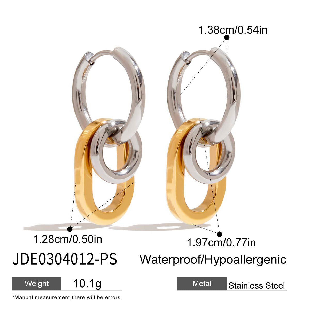 Minimalist Geometric Round Plated Stainless Steel Earrings for Women
