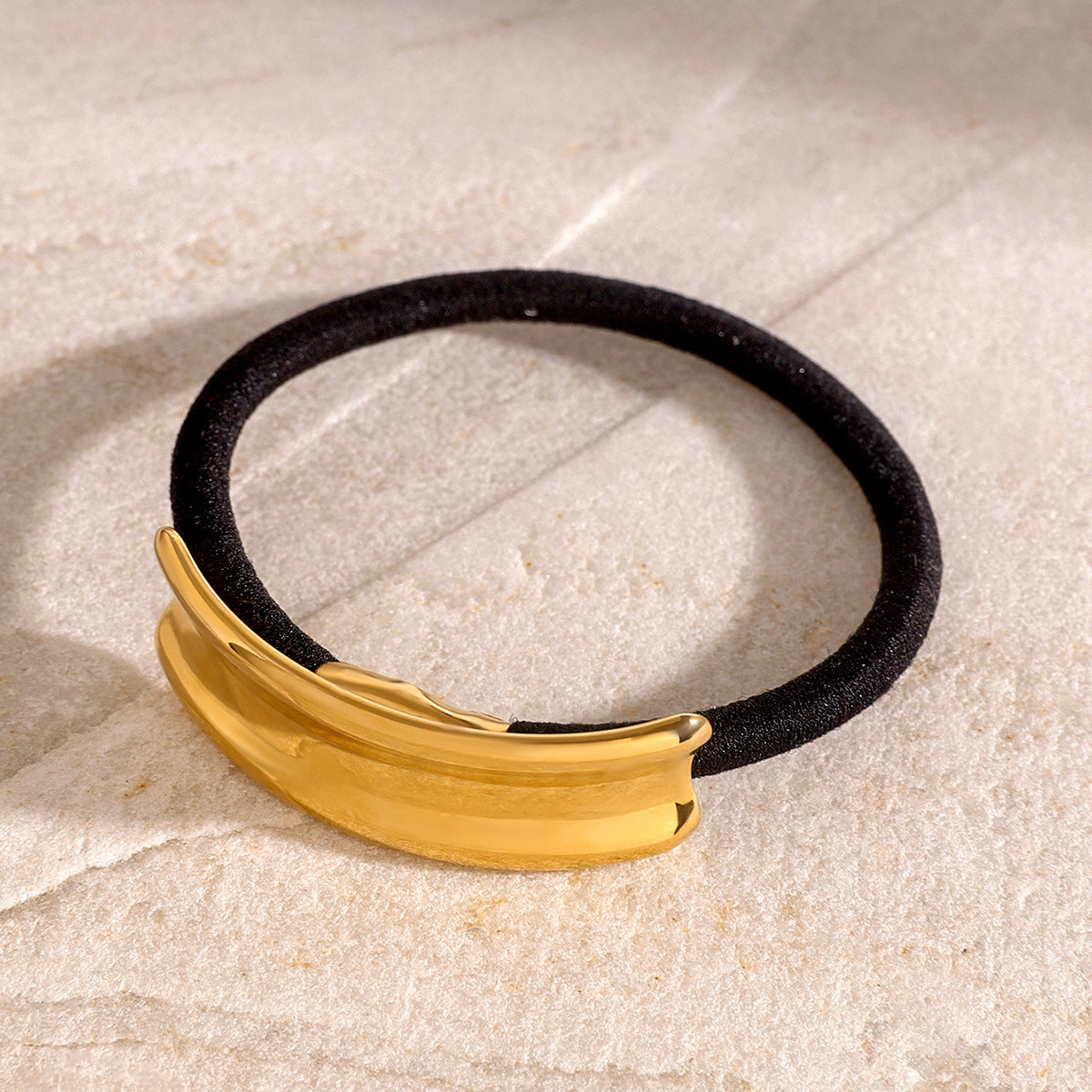 Fermacapelli geometrico minimalista in acciaio inossidabile con finitura placcata da donna