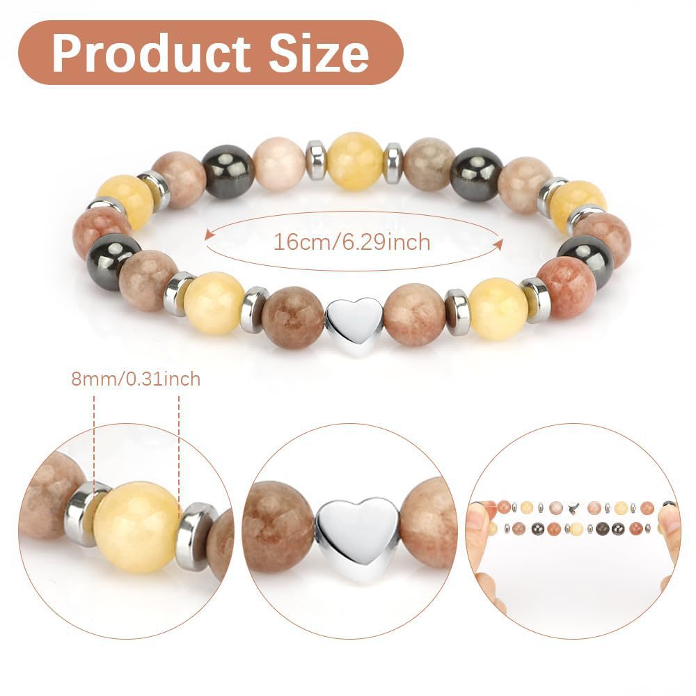 Minimalist Heart Stainless Steel Beaded Bracelet