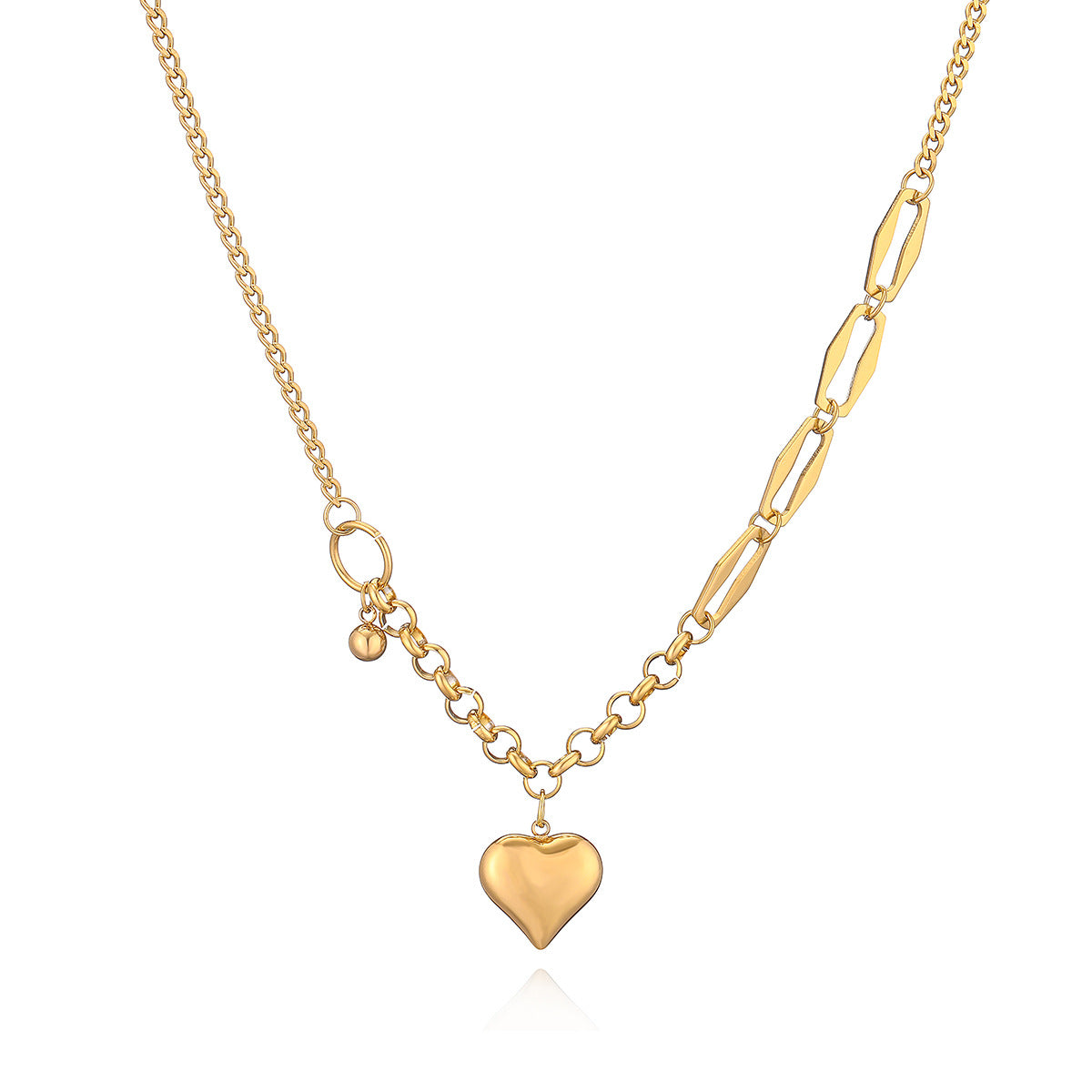 Collana Minimalista Geometrica da Donna in Acciaio al Titanio, Catena Ipoallergenica per Clavicola da Indossare a Strati