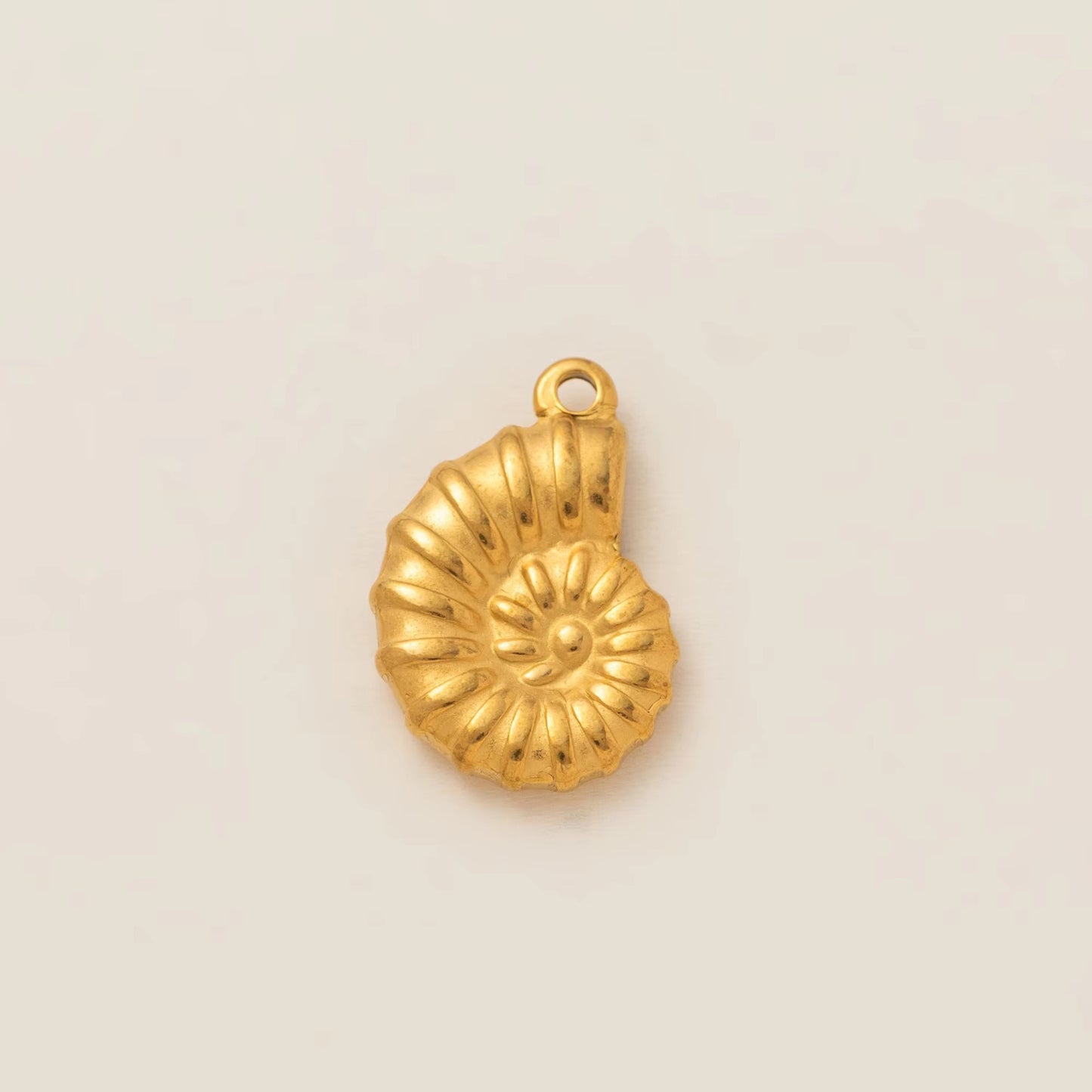 Vintage 18K Gold Plated Stainless Steel Abstract Pendant Charm Bar for Women