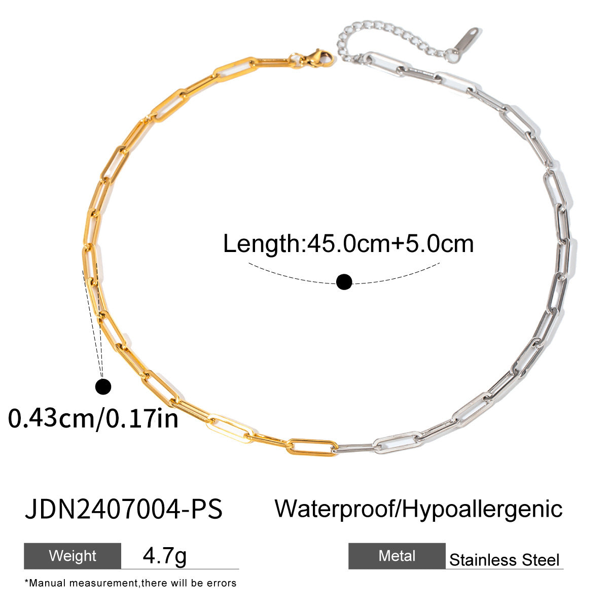 Geometric Stainless Steel Plated Necklace with Titanium Steel Pendant for Women