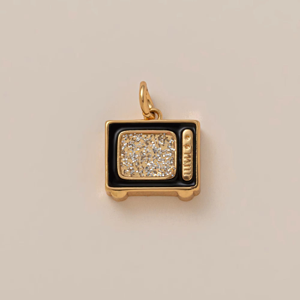 Minimalist Luxury 18K Gold Plated Brass Geometric Pendant Corn Chain Necklace Unisex