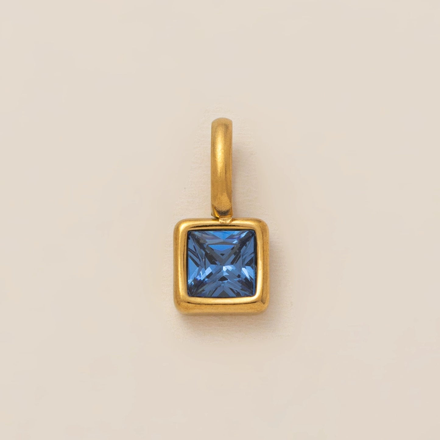 Vintage Geometric Stainless Steel 18K Gold PVD Plated DIY Charm Bar Necklace with 12 Birthstones