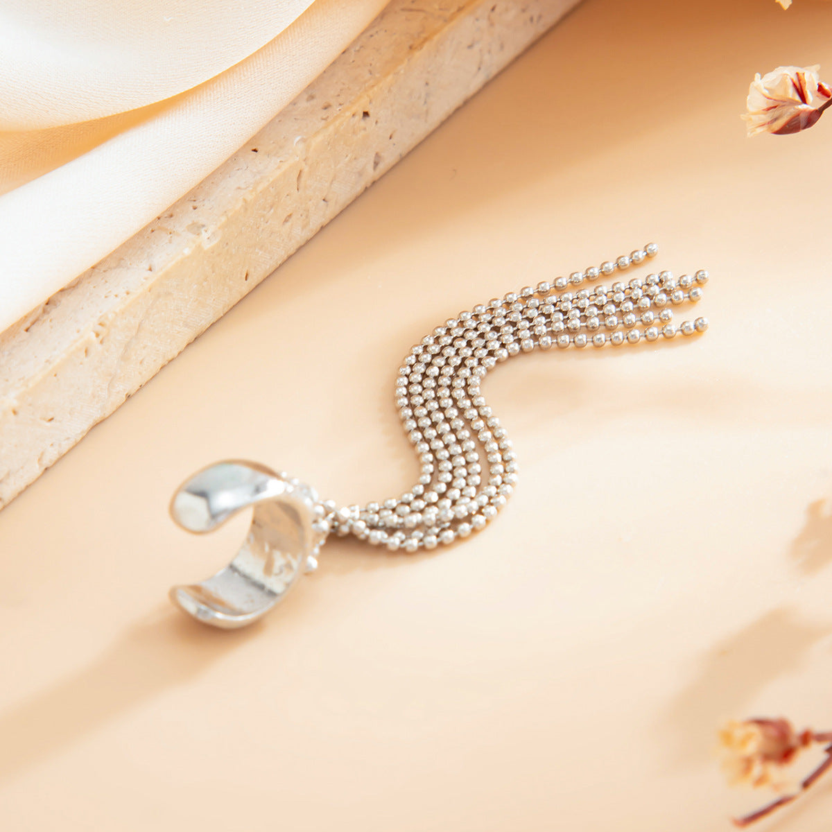 Minimalist Geometric Plated Brass C-Shaped Ear Cuff for Women