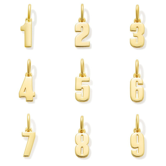 Minimalist Titanium Steel Plated Number Charm Bar Necklace for Women