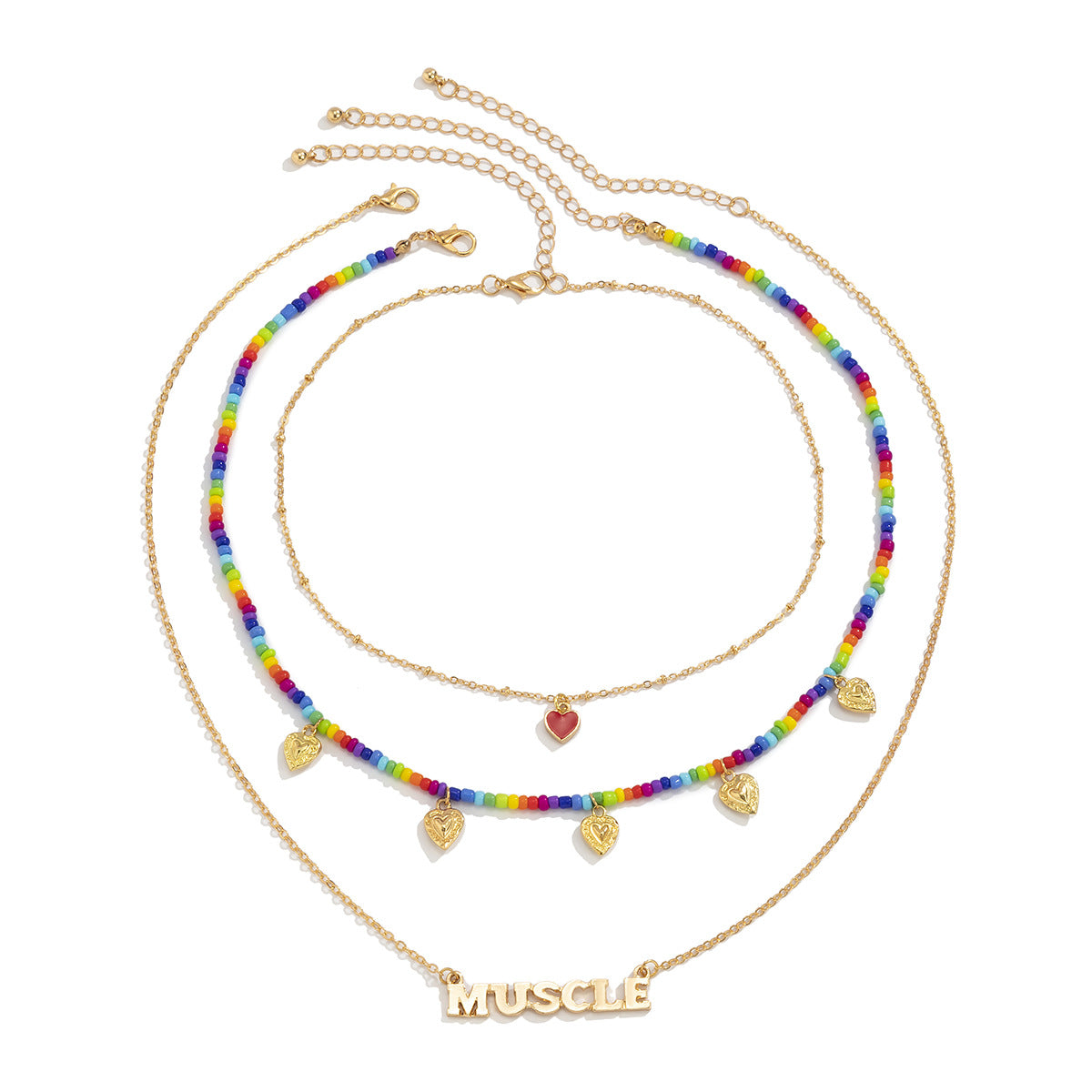 Vintage Bohemian Star Alloy Plated Tassel Beaded Necklace for Women