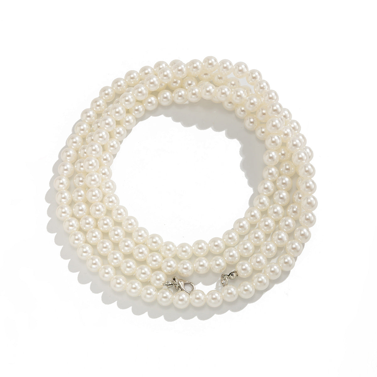 Cavigliera minimalista geometrica in plastica da donna con perline in resina ed elegante design a perla