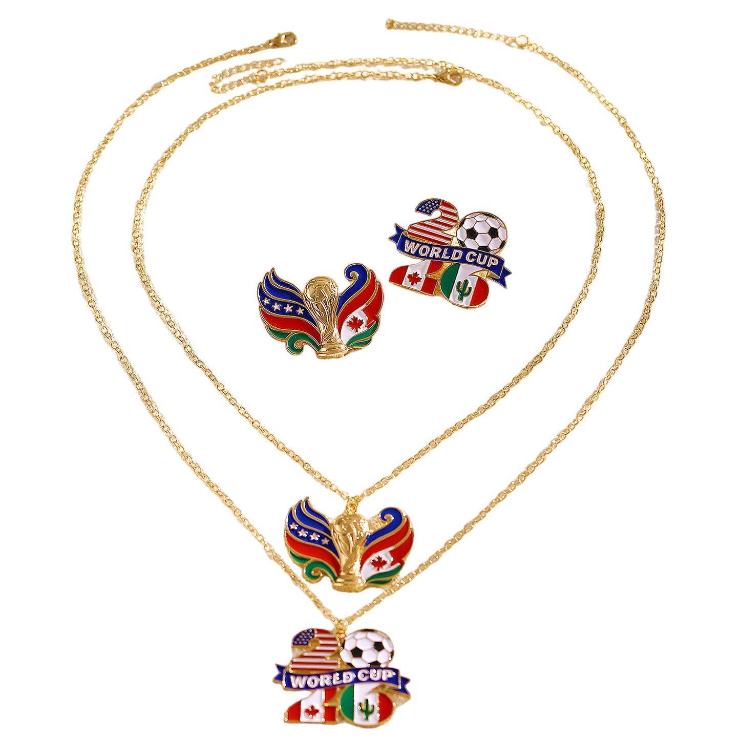 Set di collane con pendente a croce numerato in lega di zinco placcato casual per unisex