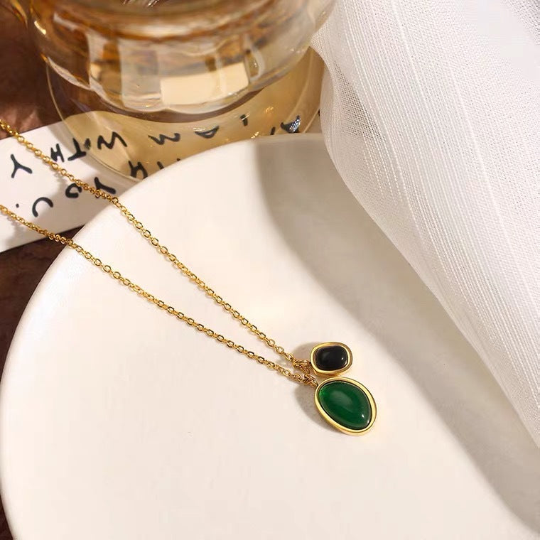 Minimalist Irregular Geometric Titanium Steel Necklace for Women with Cross Chain Design