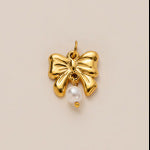 Vintage Plated Stainless Steel Heart Geometric Charm Bar